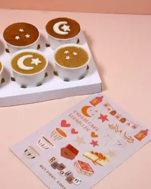 Ramadan dessert white cups ( DIY )