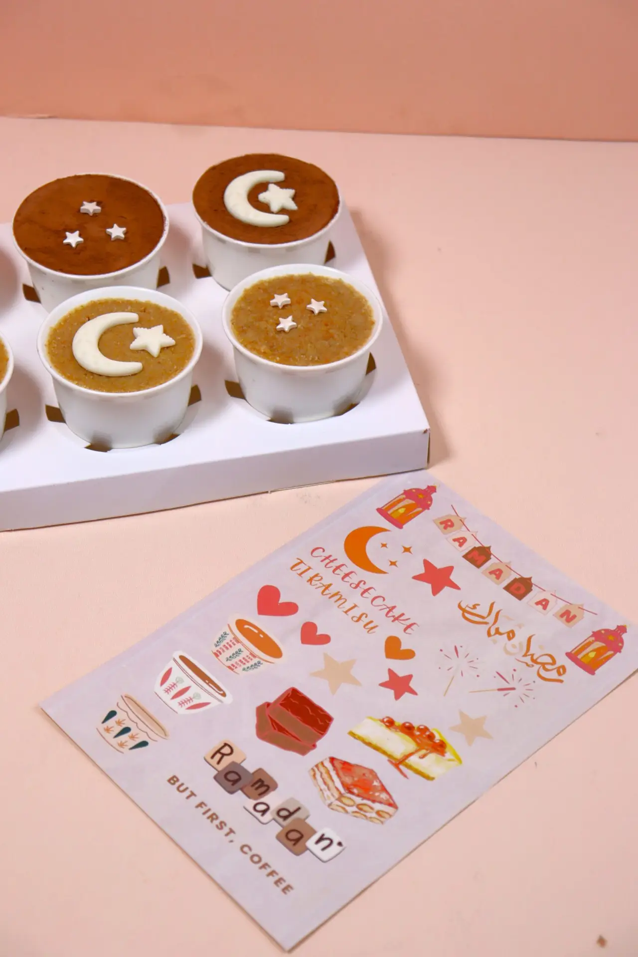 Ramadan dessert white cups ( DIY )