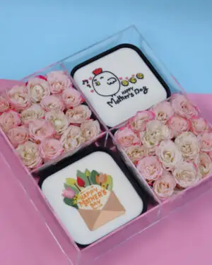 Brownie & flower acrylic box