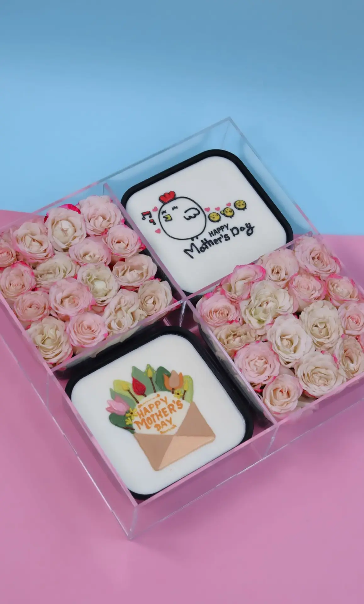Brownie & flower acrylic box