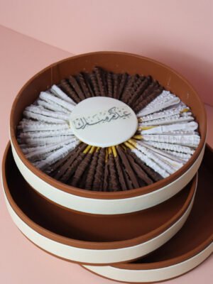 Brown leather tray 1
