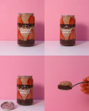 Chocolate cake can