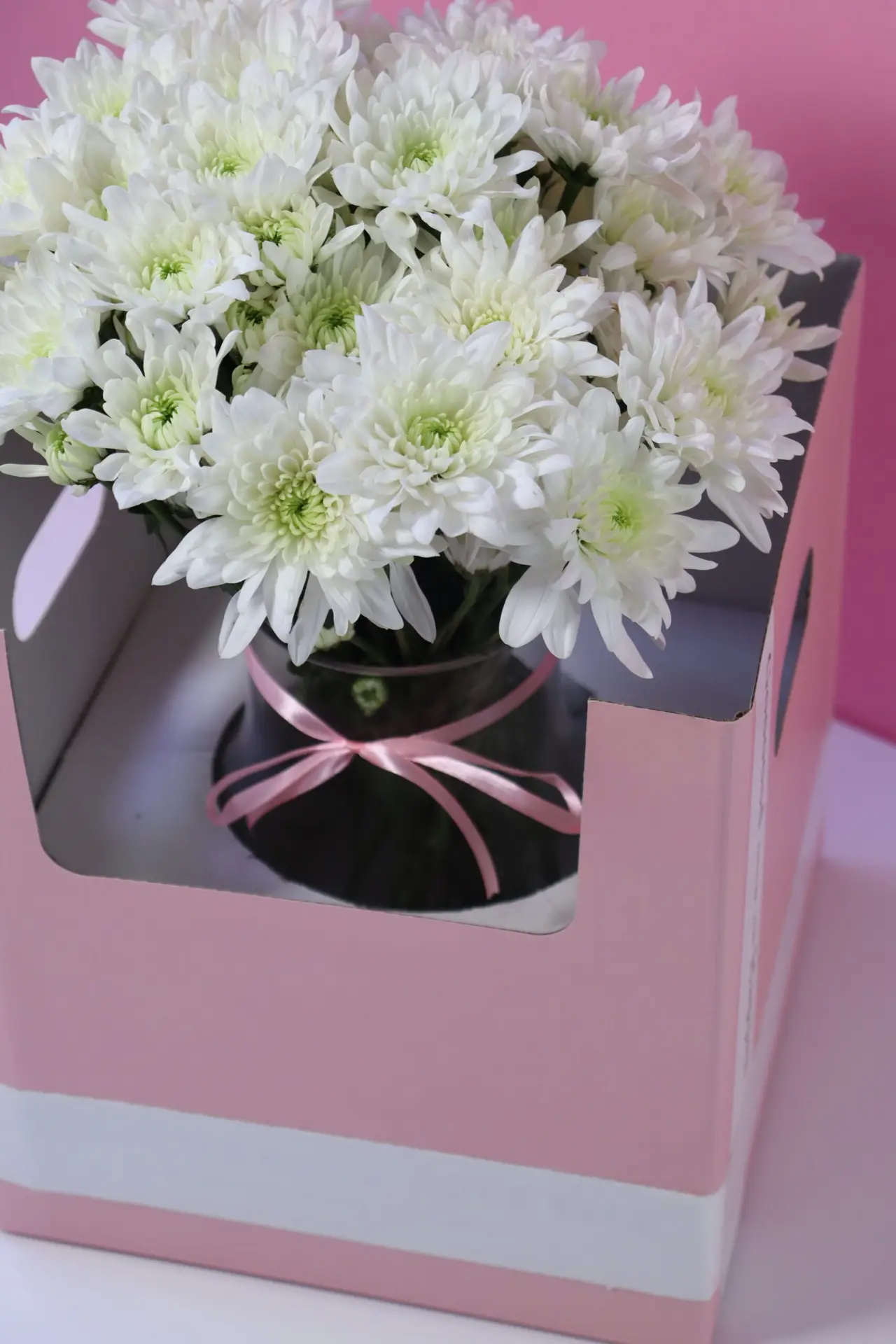 White Chrysanthemums Flower box