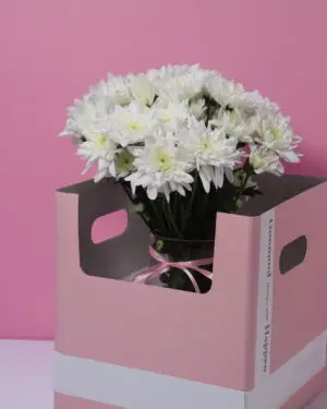 White Chrysanthemums Flower box