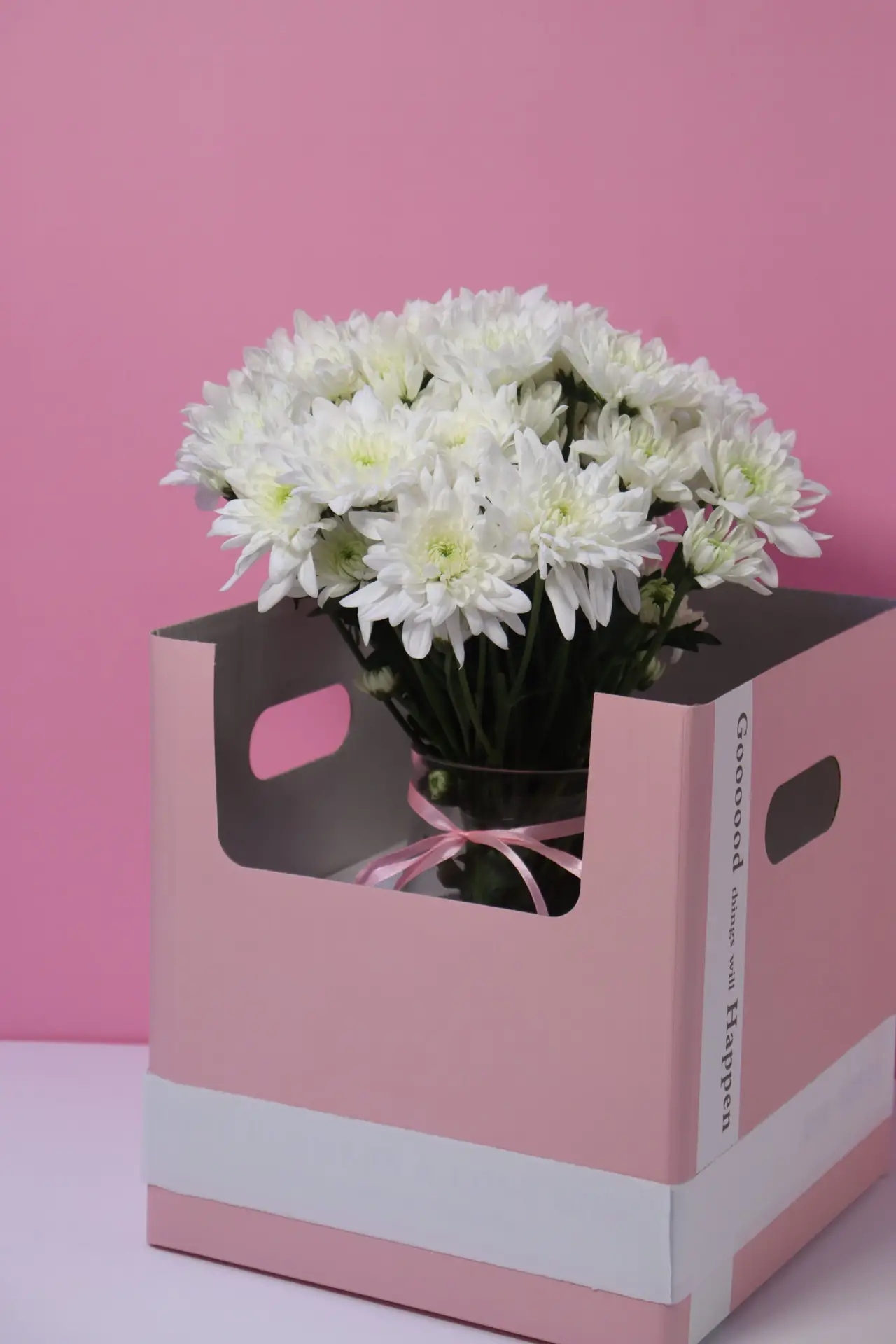 White Chrysanthemums Flower box