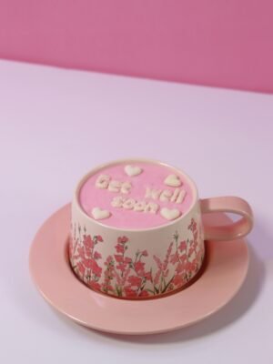 Pink Floral Brownie Mug