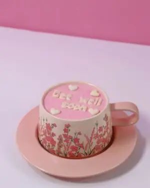 Pink Floral Brownie Mug