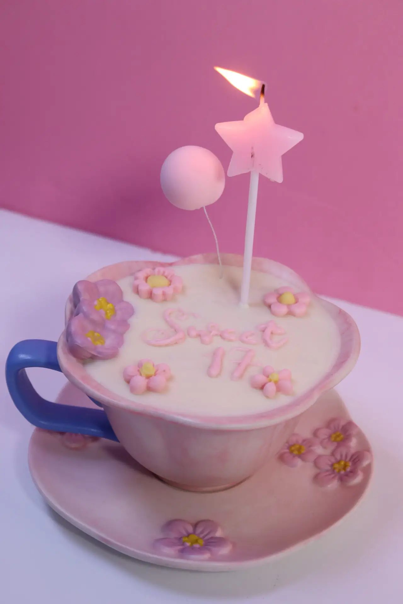 Pink floral Mug
