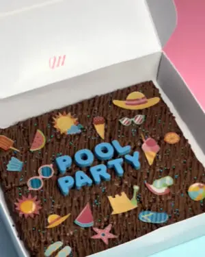 Pool party brownie