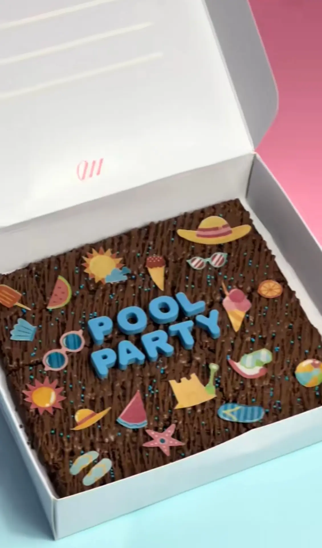 Pool party brownie