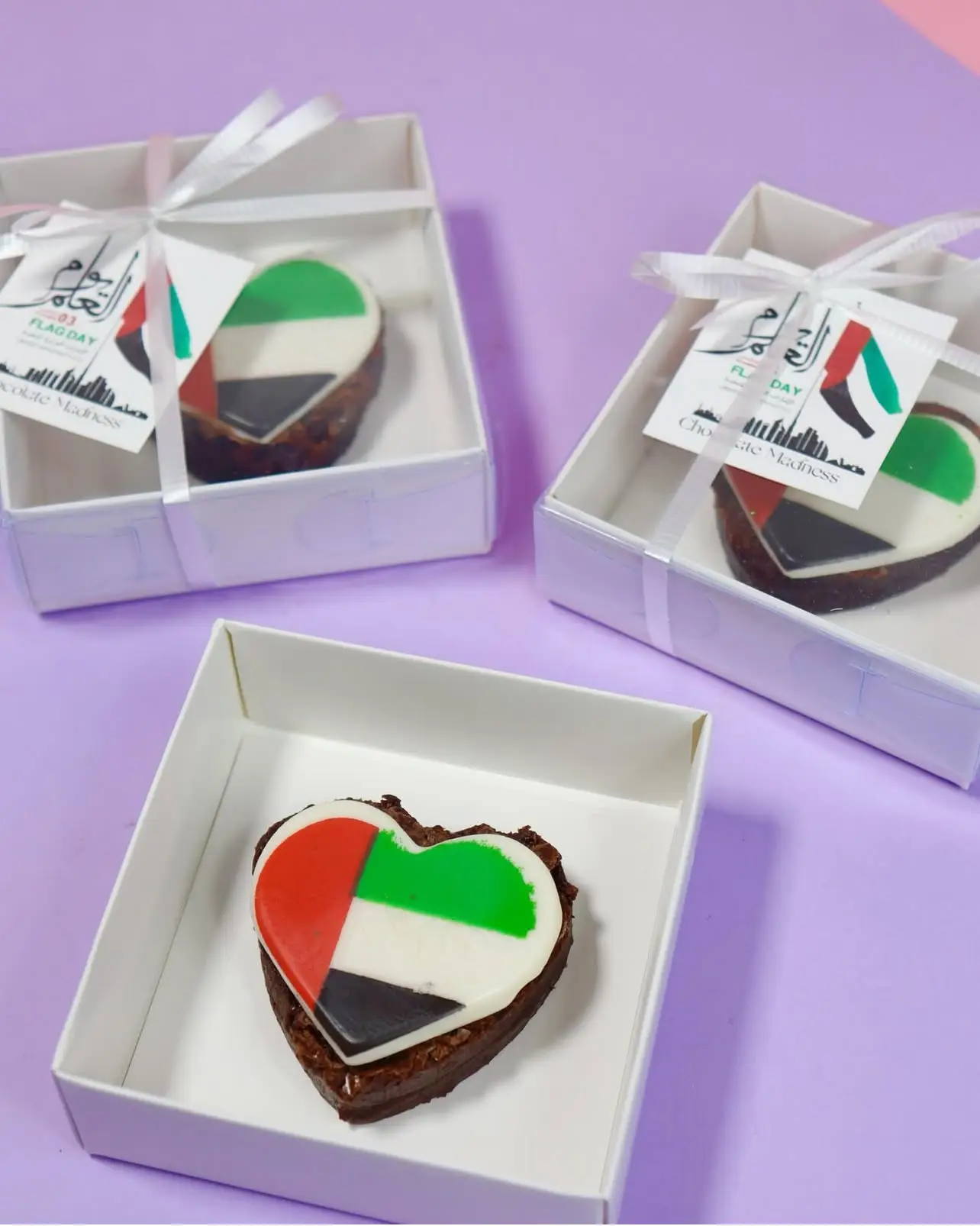 Flag Day Brownie heart ( single box )