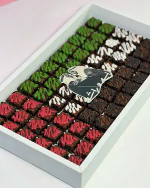 National day brownie leather tray