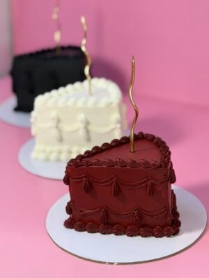Maroon Vintage slice cake