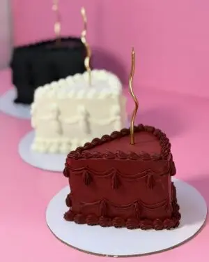 Maroon Vintage slice cake