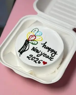 New year balloon bento cake