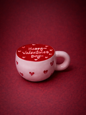 Valentines light pink mug  - happy valentine day design