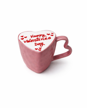 Valentines heart cake mug – happy Valentine’s design