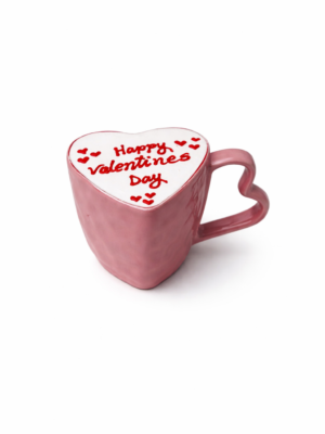 Valentines heart cake mug - happy Valentine’s design