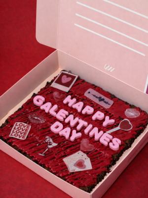 Galentines day brownie box