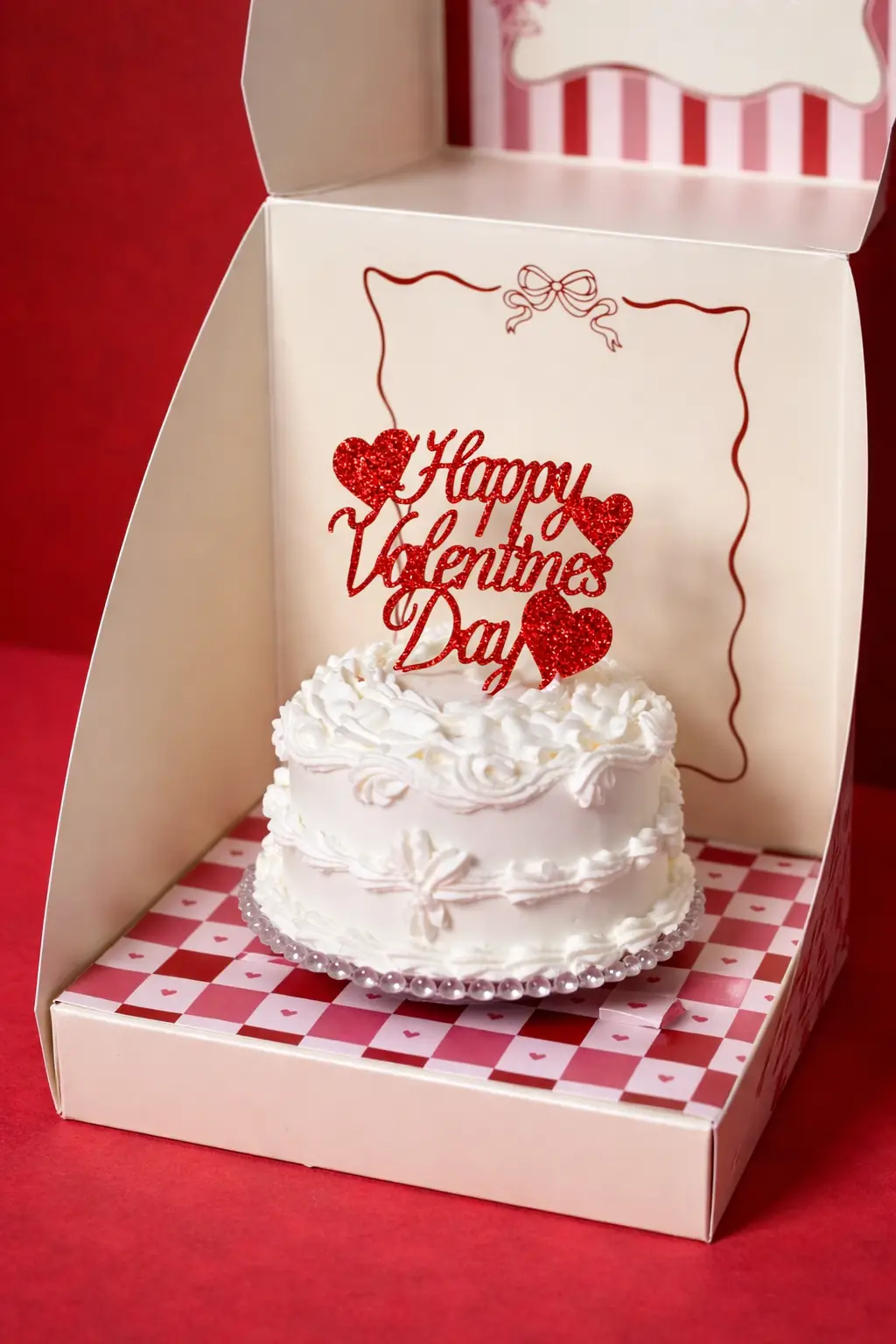 Valentines mini cake box (W)