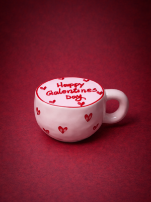 Valentines light pink cake mug - galentines design