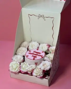 Light pink mug w/ flowers