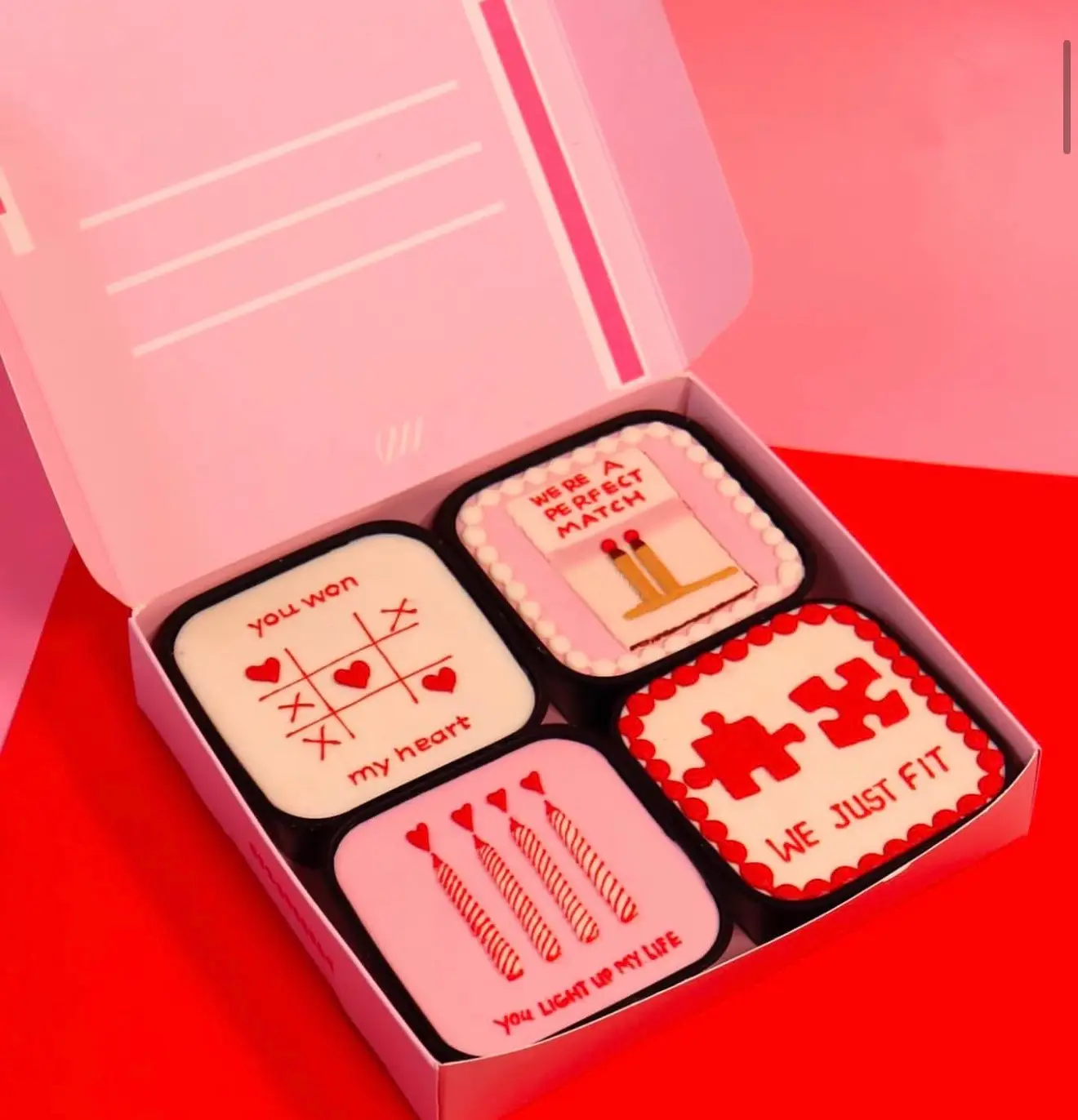 valentines 4 mini brownie