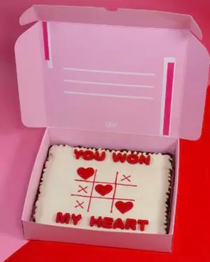 you won my heart brownie