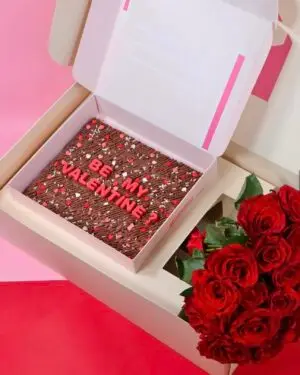 Valentines day Brownie/flower 4