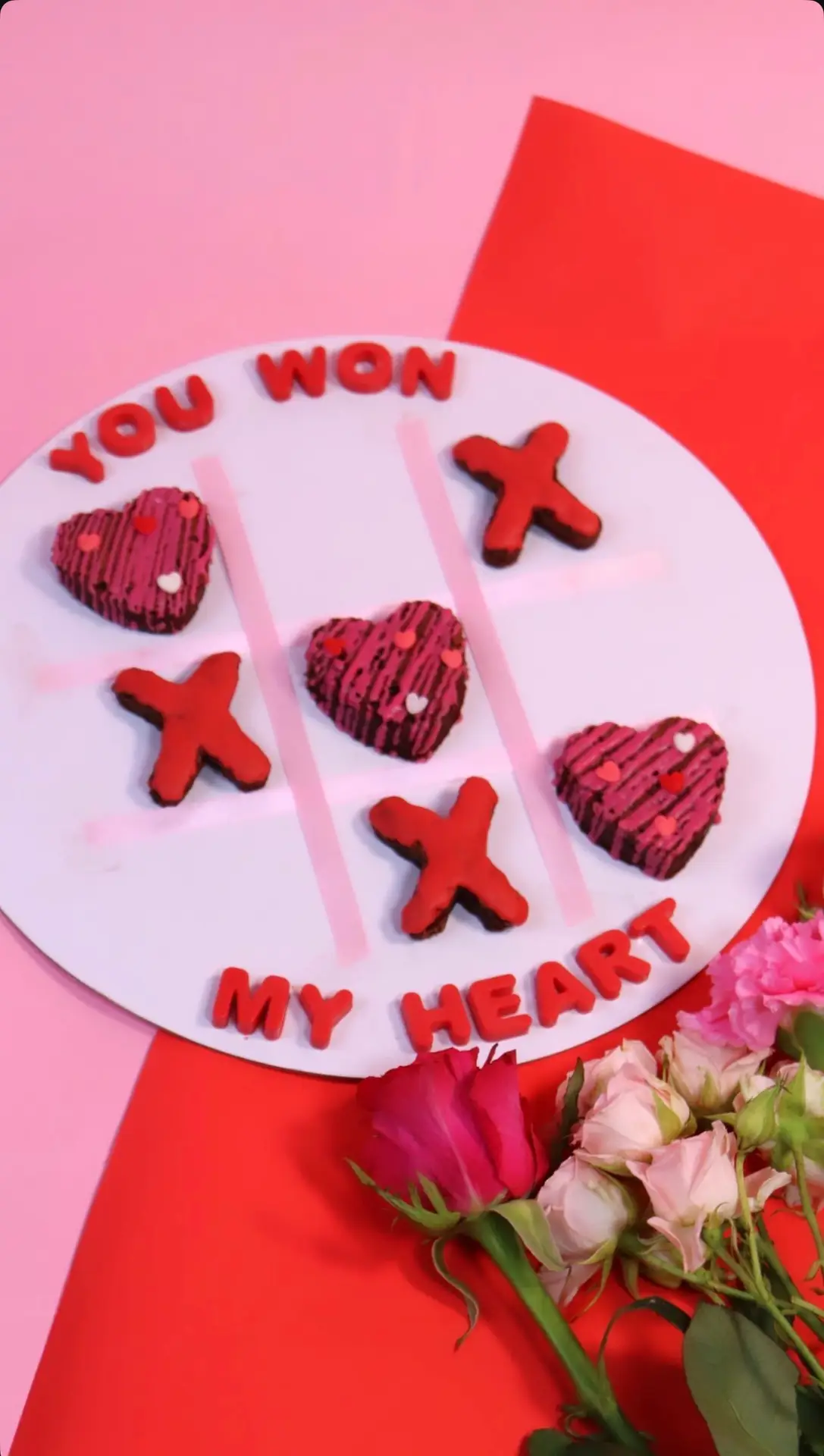 you won my heart brownie board