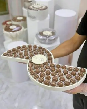 Eid white 2 sided truffles tray