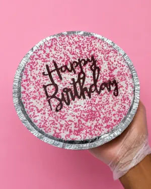 Pink Birthday Dot Cake