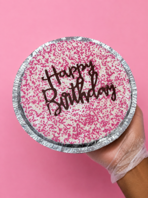 Pink Birthday Dot Cake