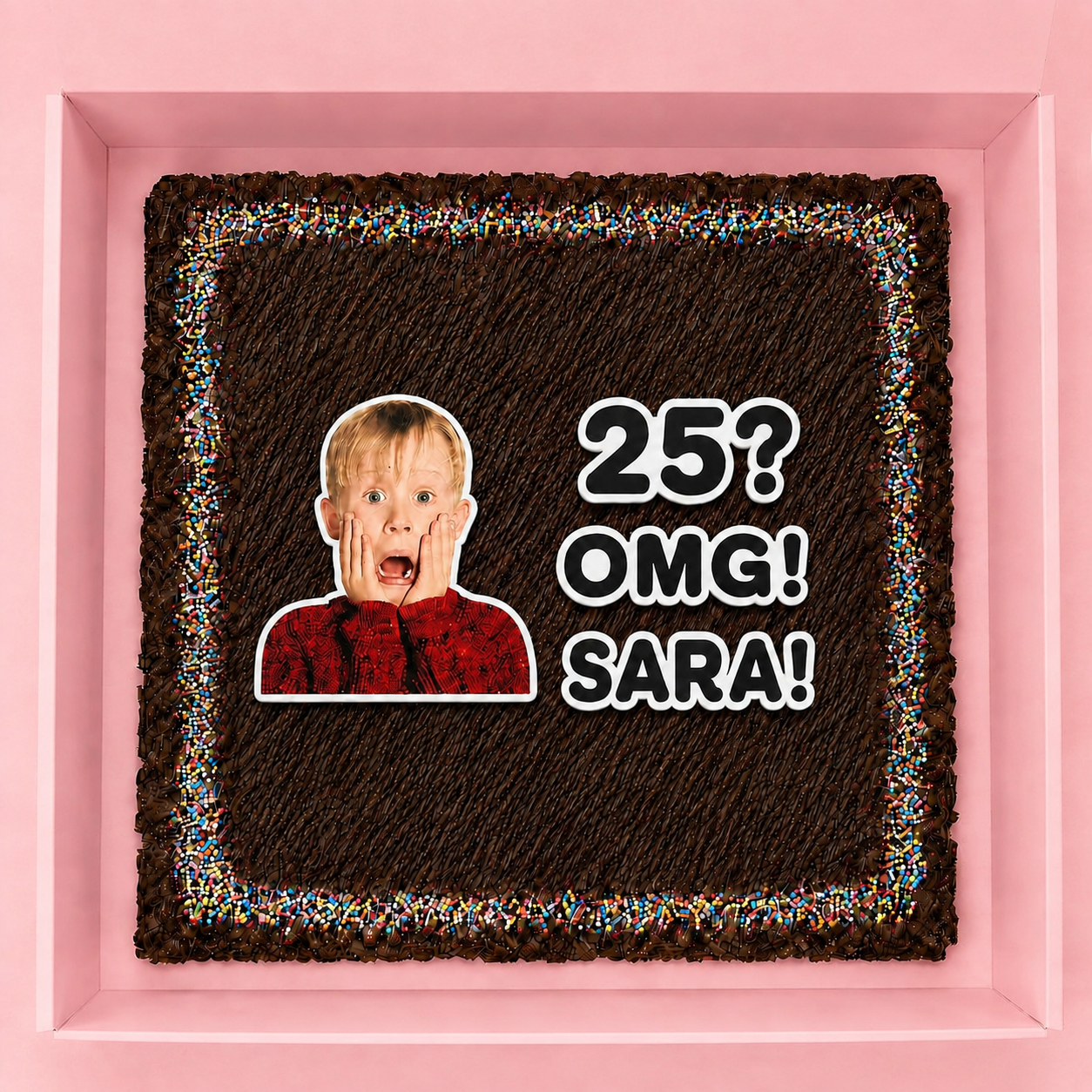 OMG ! ( Home alone brownie slab )