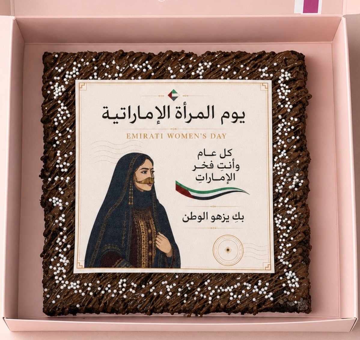 Emirati women’s day brownie slab